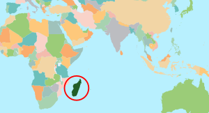 Madagascar on World Map