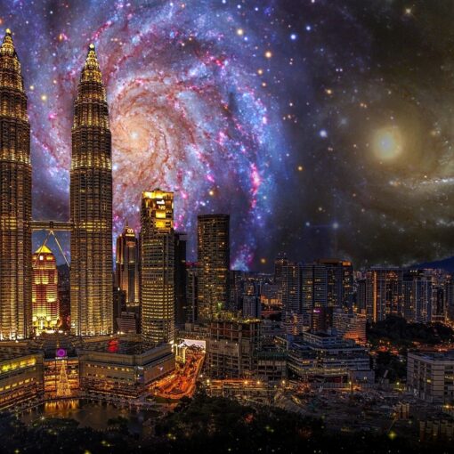 Kuala Lumpur Cityscape Skyline at Night