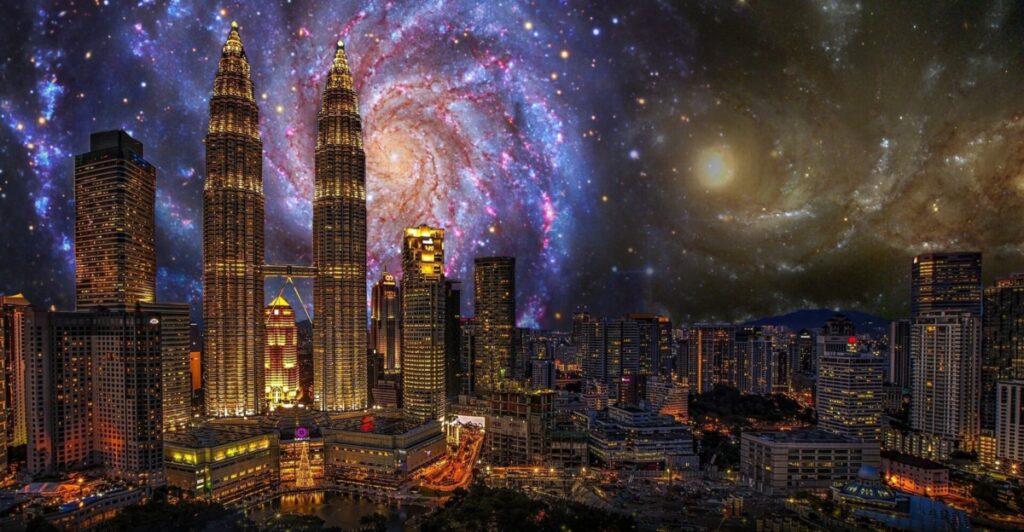 Kuala Lumpur Cityscape Skyline at Night