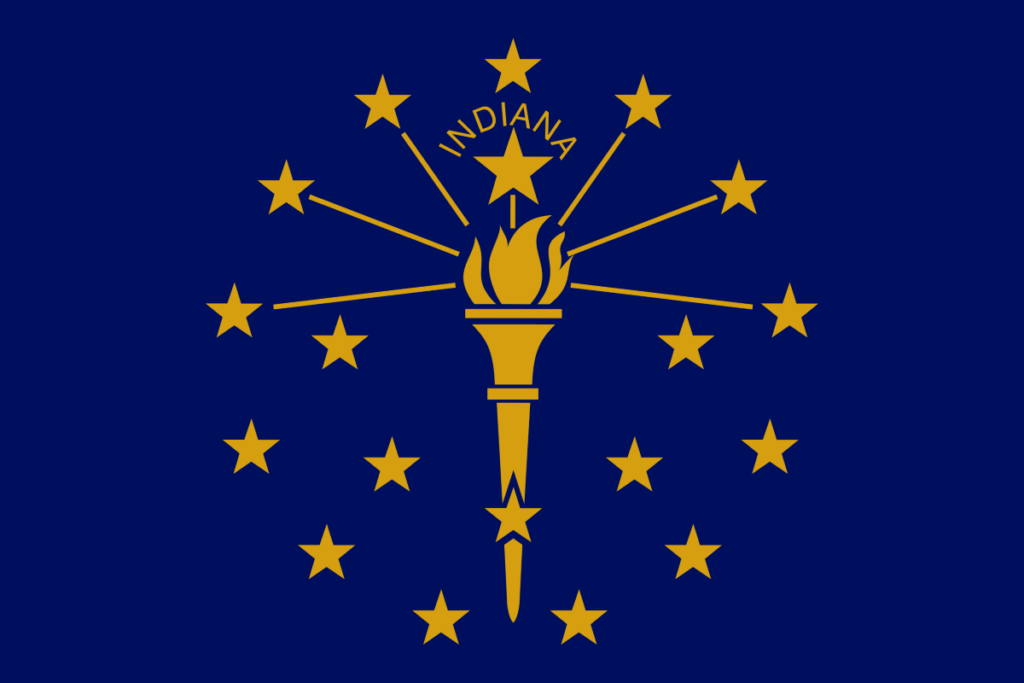 Indiana United States of America Flag