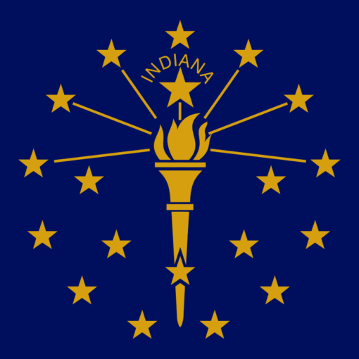 Indiana United States of America Flag