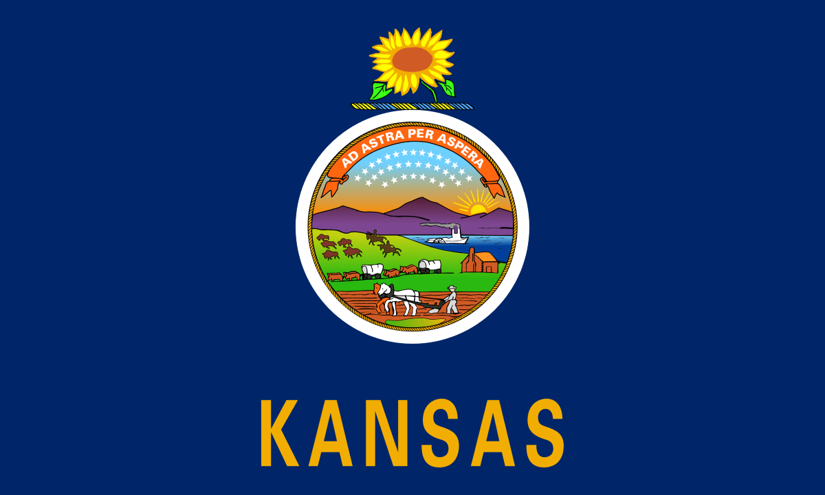 Kansas United States of America Flag