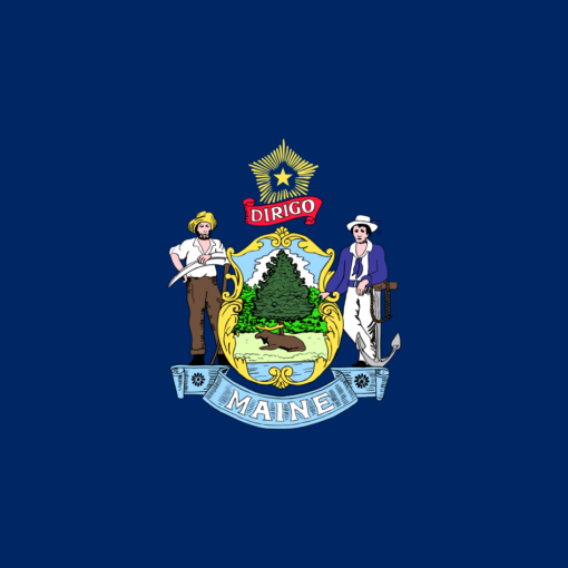 Maine United States of America Flag