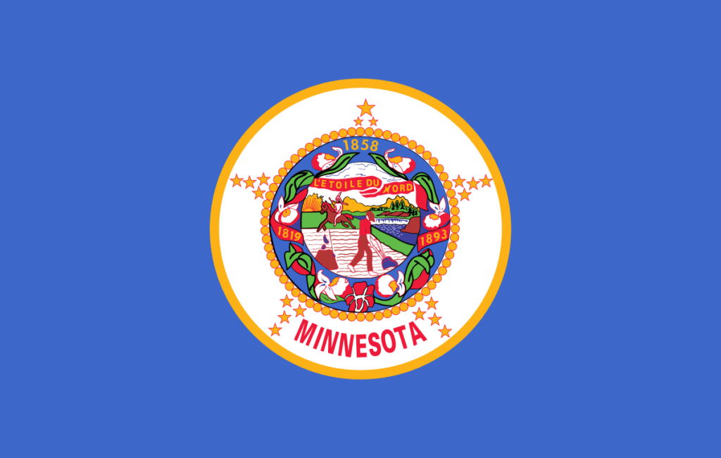 Minnesota United States of America Flag