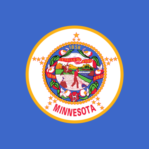 Minnesota United States of America Flag