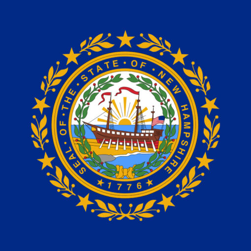 New Hamsphire United States of America Flag