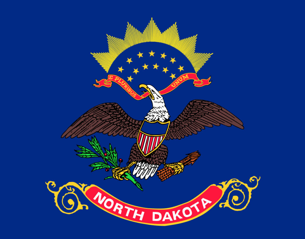 North Dakota United States of America Flag