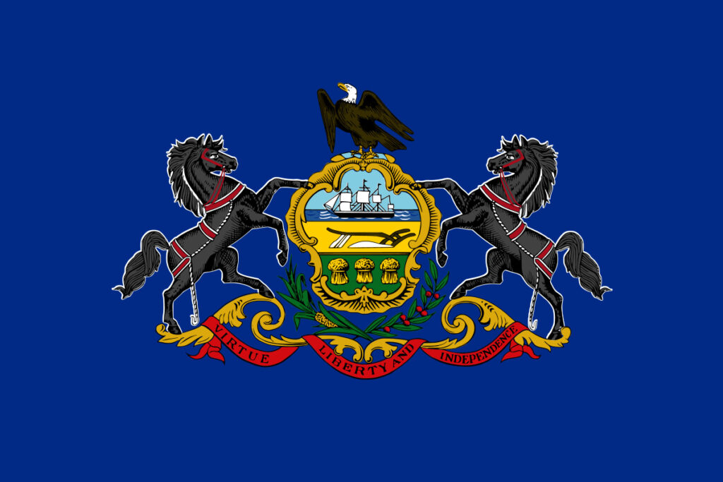 Pennsylvania United States of America Flag