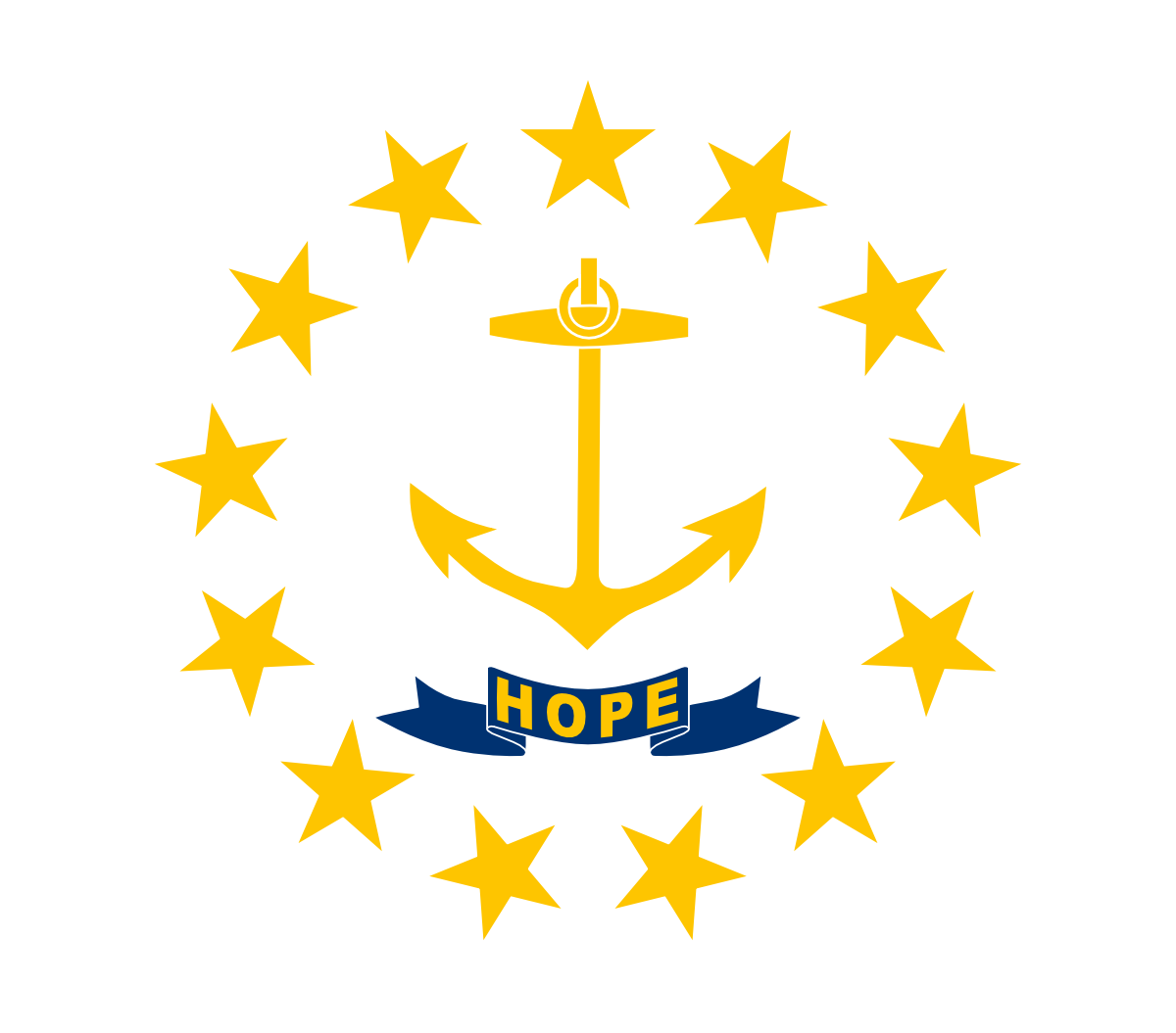 Rhode Island United States of America Flag