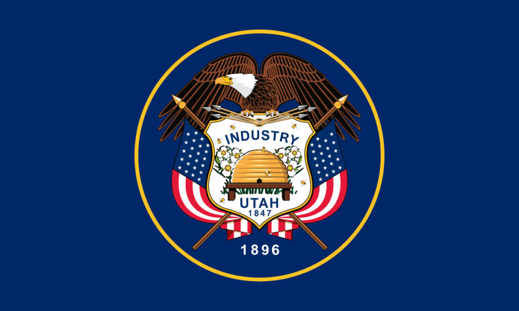 Utah United States of America Flag