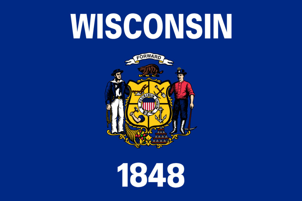 Wisconsin United States of America Flag