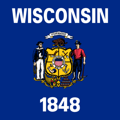 Wisconsin United States of America Flag