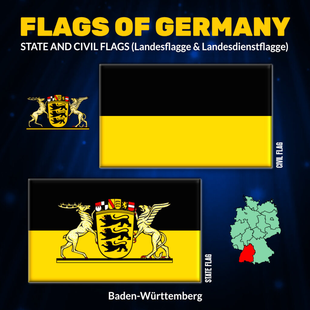 German State and Civil Flags Baden Württemberg