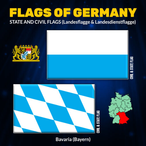 German State and Civil Flags Bavaria