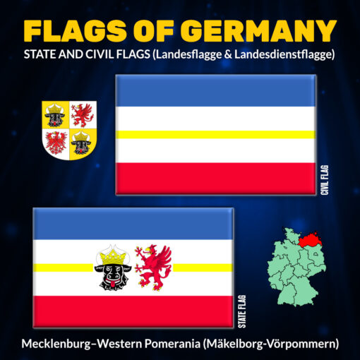 German State and Civil Flags Makelborg Vorpommern