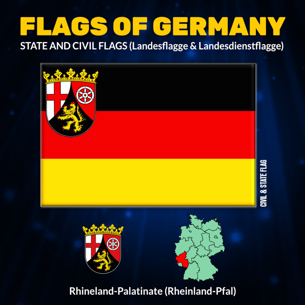 German State and Civil Flags Rhineland Palatinate