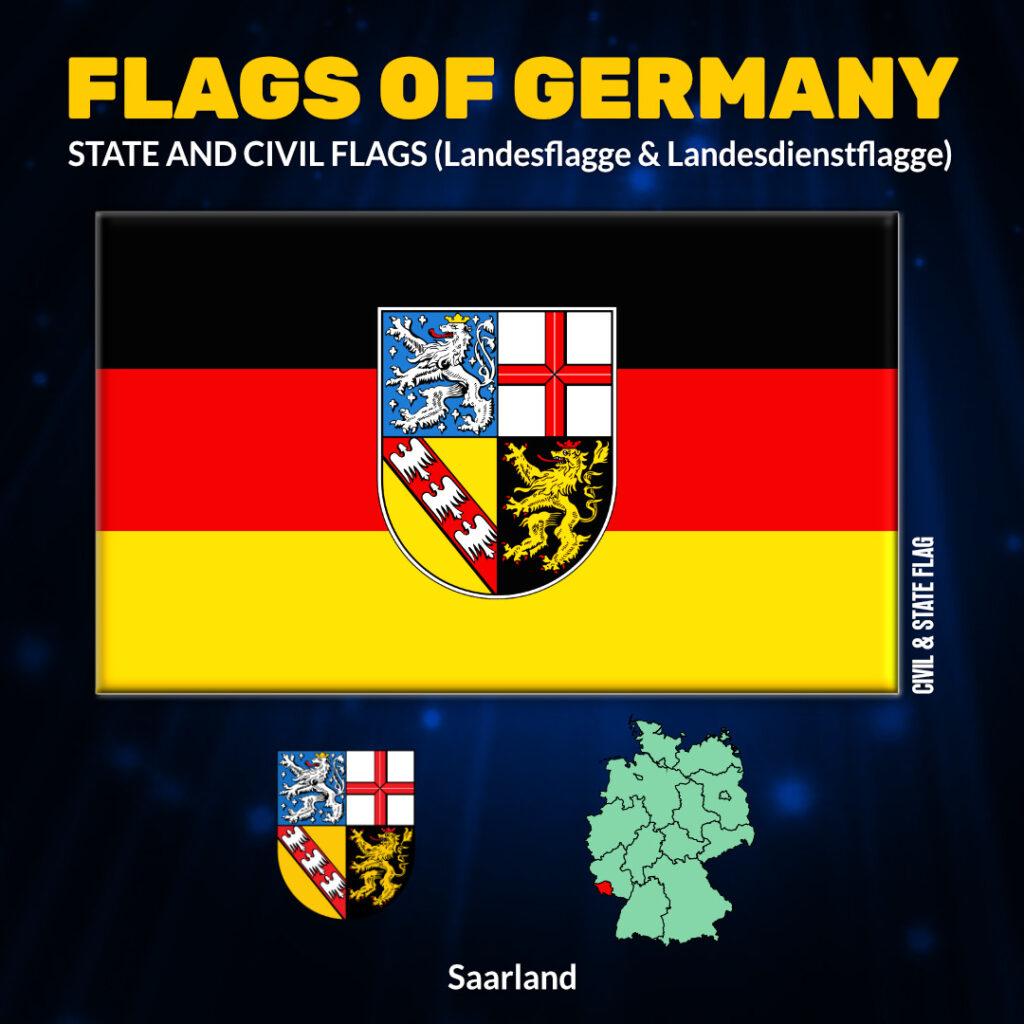 German State and Civil Flags Saarland