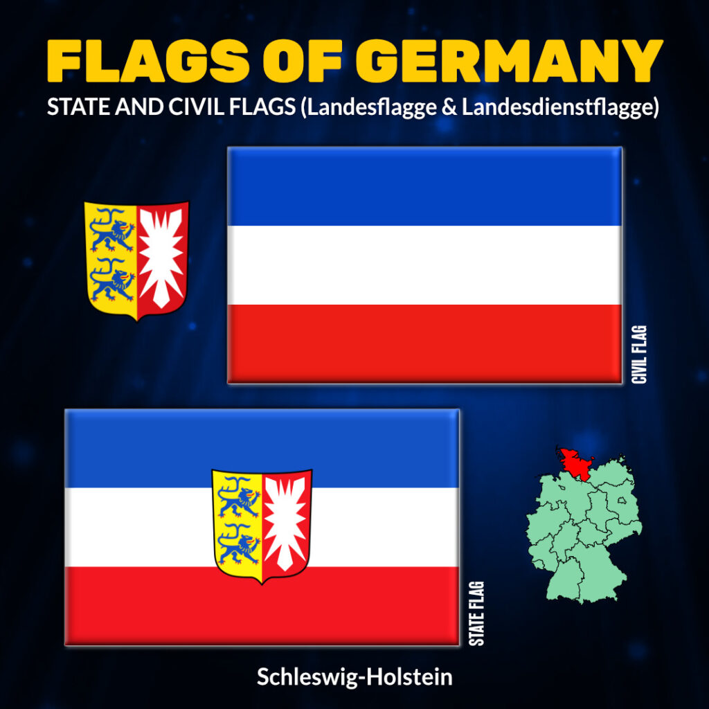 German State and Civil Flags Schleswig-Holstein