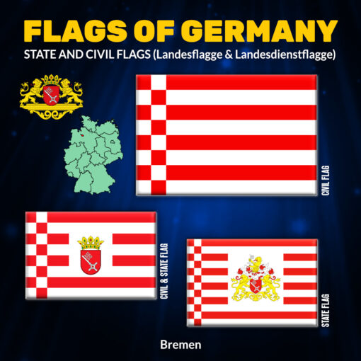 German State and Civil Flags Bremen