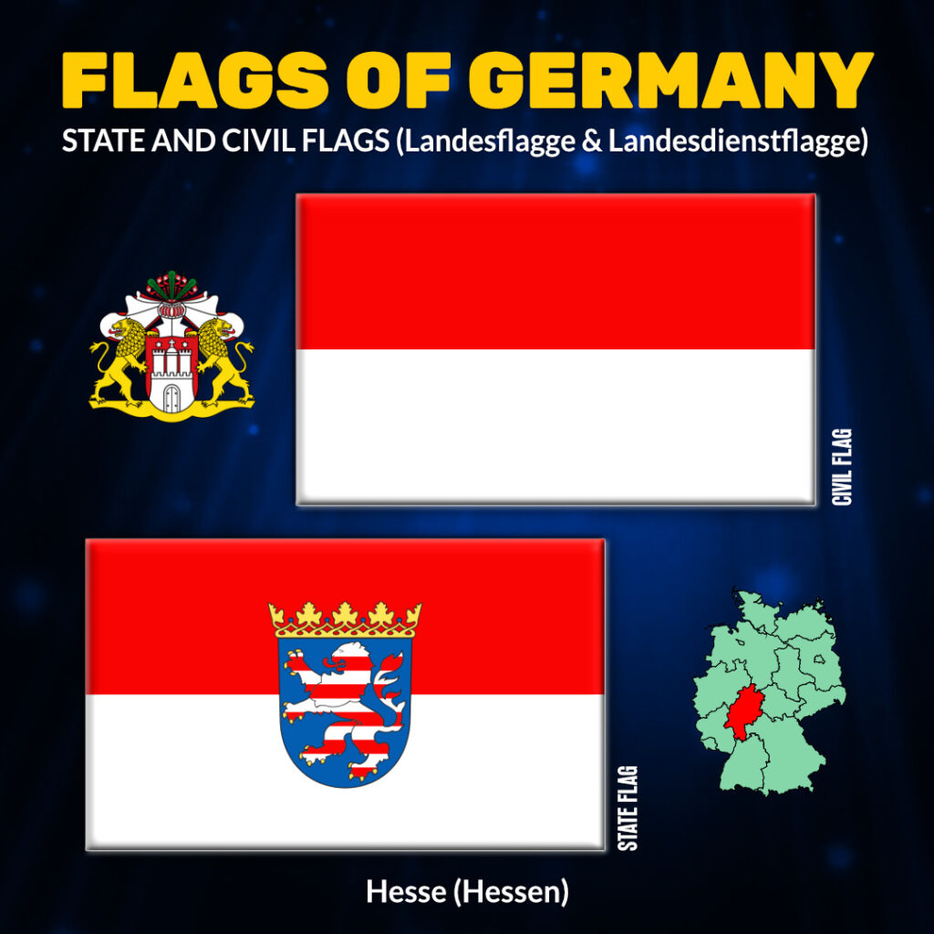 German State and Civil Flags Hessen