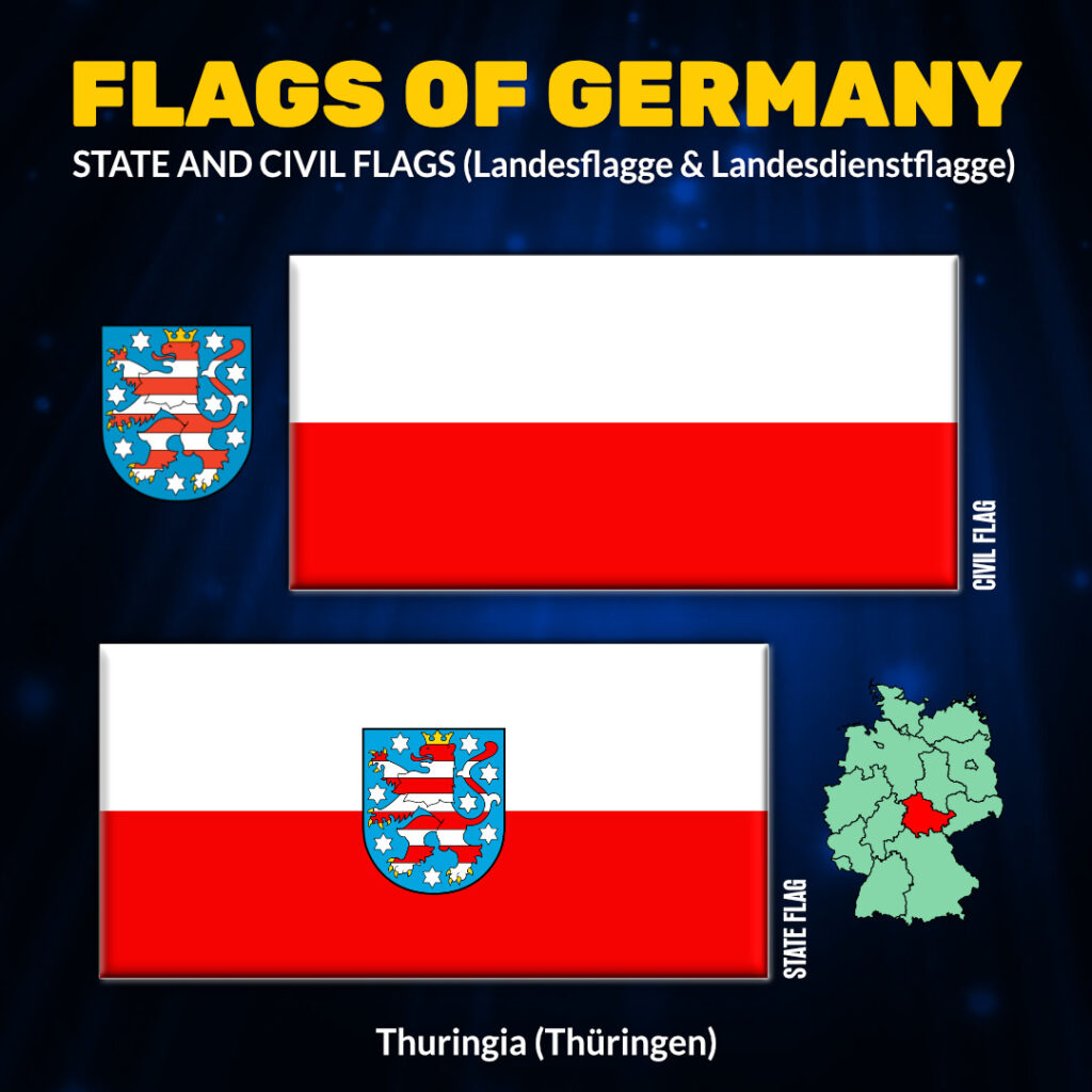 German State and Civil Flags Thuringia