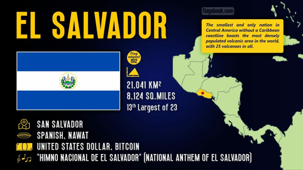 El Salvador fact sheet capital city location on a map of Central America