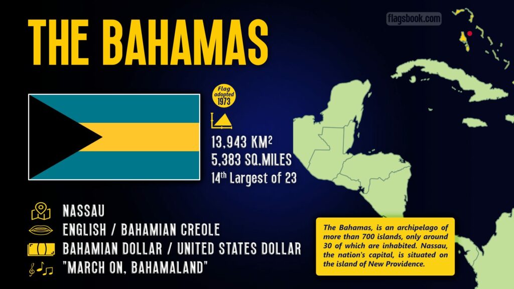 The Bahamas fact sheet capital city location on a map of Central America