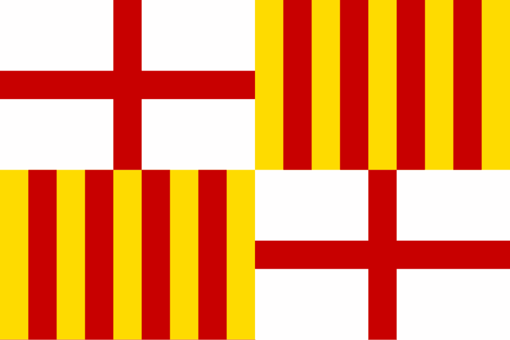 Flag of Barcelona, Catalonia, Spain