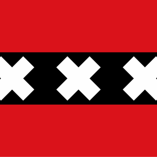 Flag of Amsterdam, the Netherlands