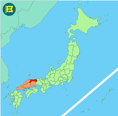 Tottori Location of map of Japan