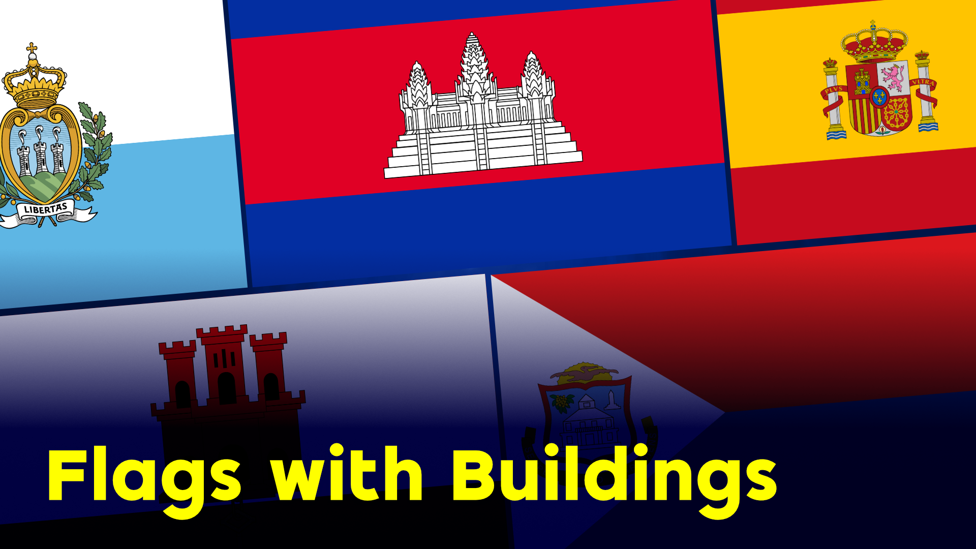 buildings on flags