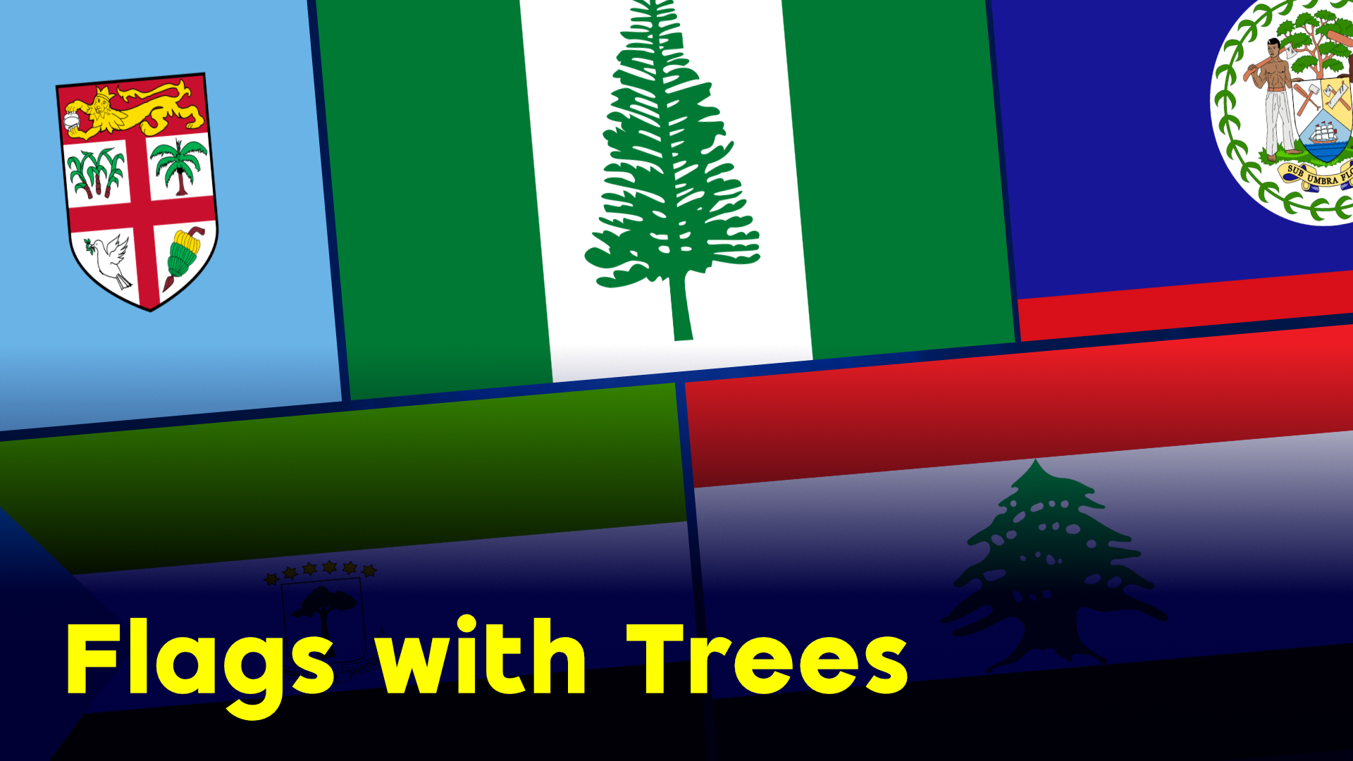 trees on flags