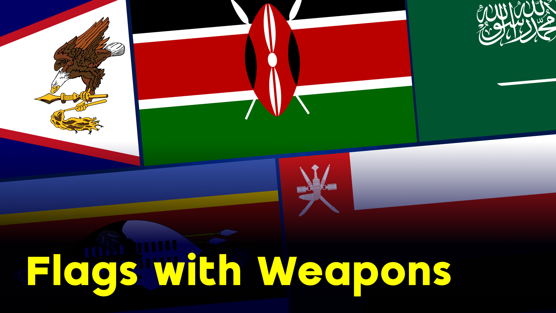Weapons on flags